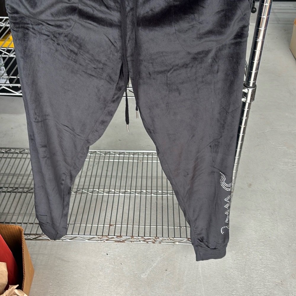 Juicy Couture Black Track Pants with Tapered Leg Design